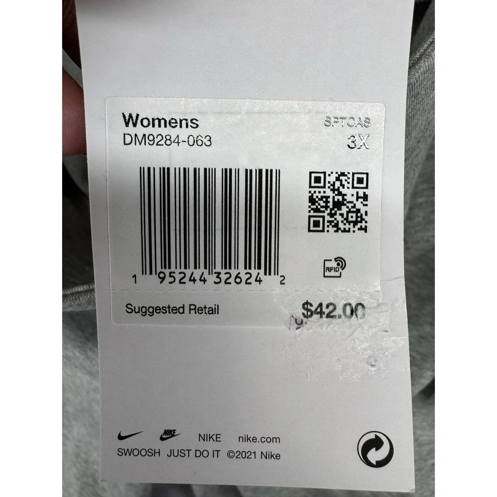 Nike Essential Tight Mid-Rise Leggings 7/8 Gray DM9248-063‎ Women's Size 3XL
